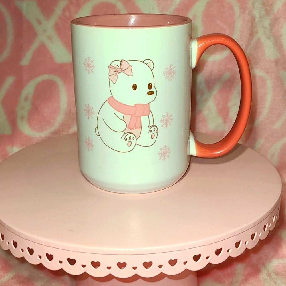 Pink bear mug